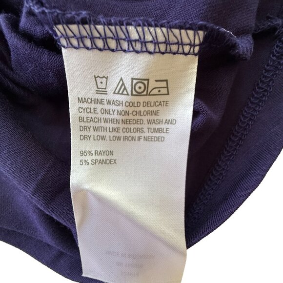 NWOT Colleen Lopez Purple Side-Tie Ruched Blouse Top | Size S Cap Sleeve - Picture 5 of 6